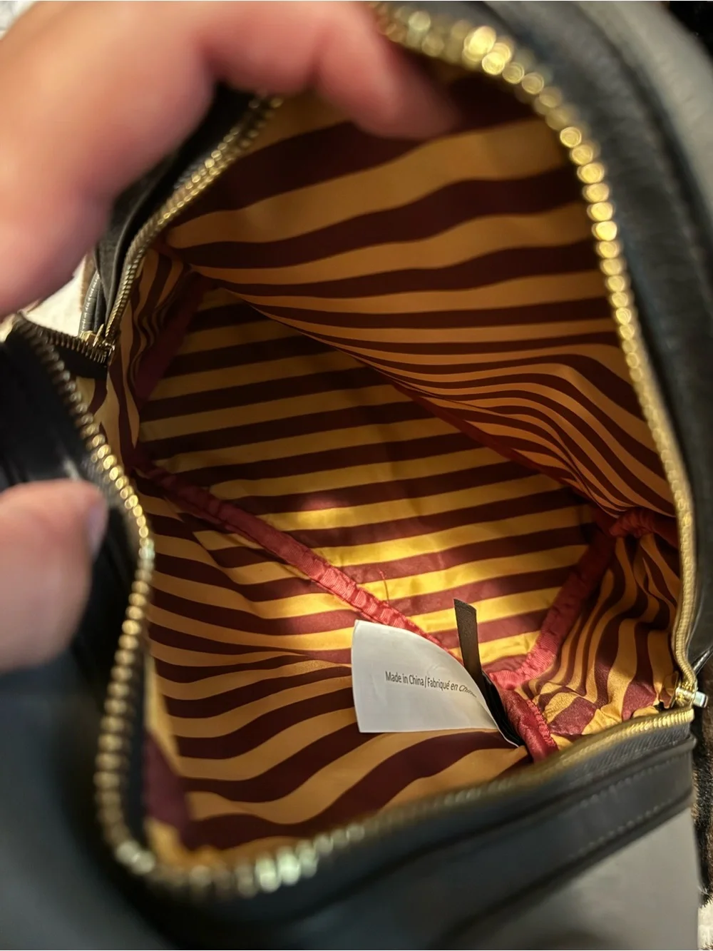 Loungefly Gray Gryffindor Mini Backpack with Red & Gold Stripe